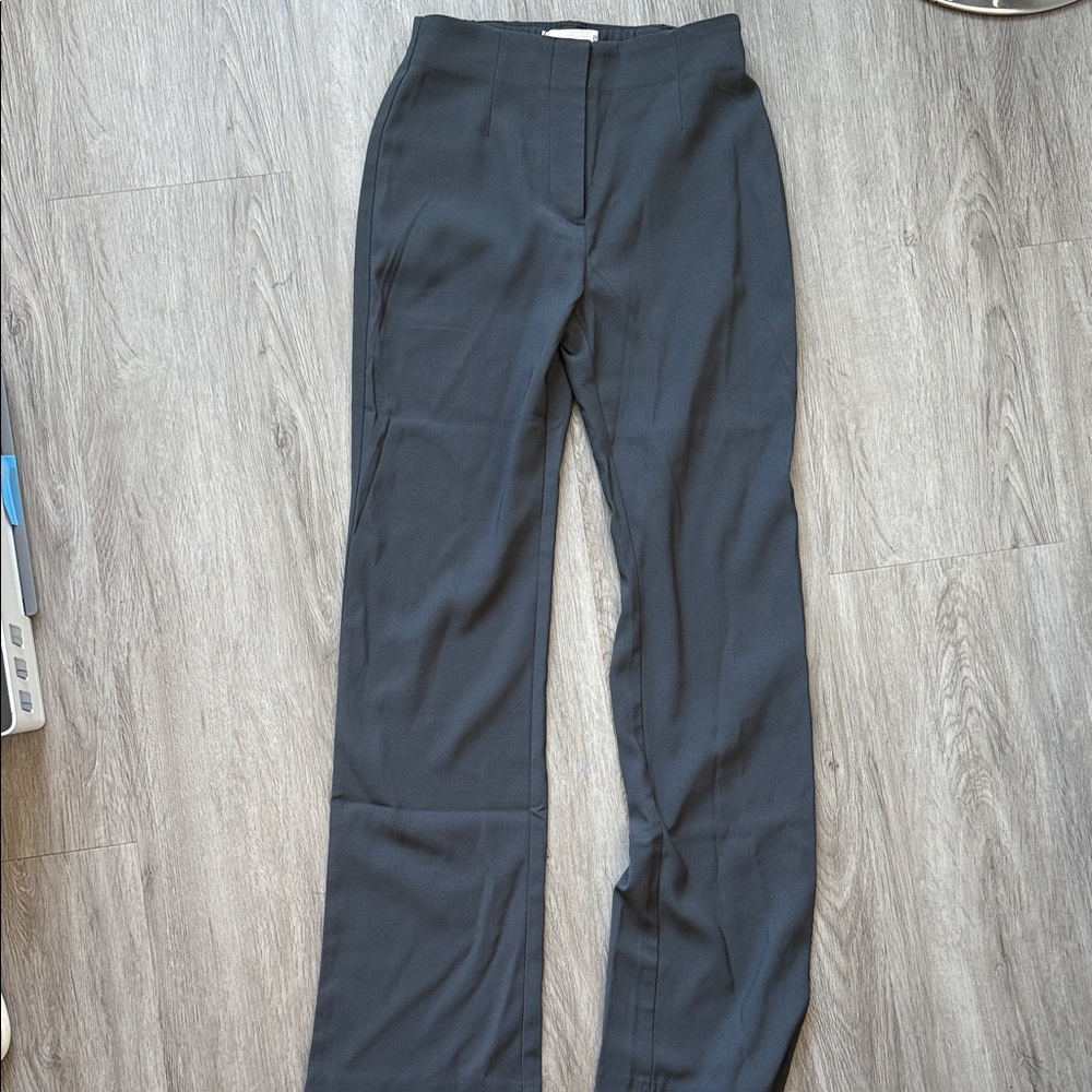 Abercrombie High Rise Slim Boot Gray Women's Pants